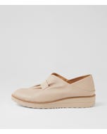 Obells Vanilla Leather Flat Shoes