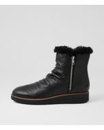 Omage Black Leather Ankle Boots