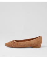 Sabbrina Light Choc Suede Ballet Flats