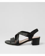 Dabria Black Leather Sandals