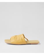 Ellesa Lemon Leather Slides