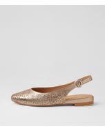 Falo Champagne Leather Slingbacks