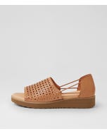Halare Dark Tan Light Choc Leather Sandals