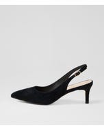Conna Black Suede Heels
