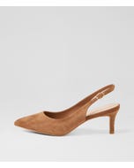 Conna Coffee Suede Heels