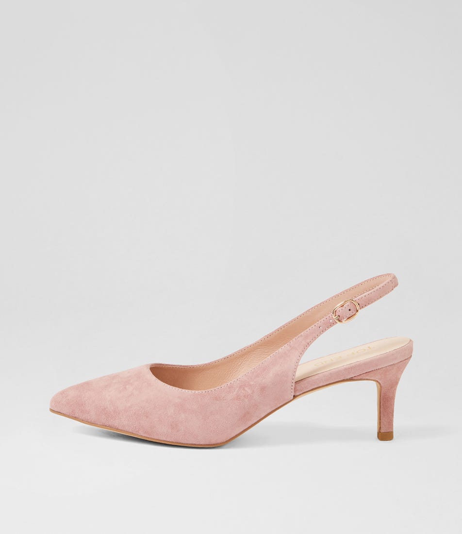 Conna Blush Suede Heels