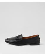 Mecial Black Leather Loafers