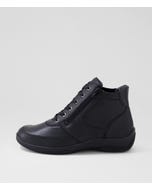 Hesna 82 Schwarz Leather Ankle Boots