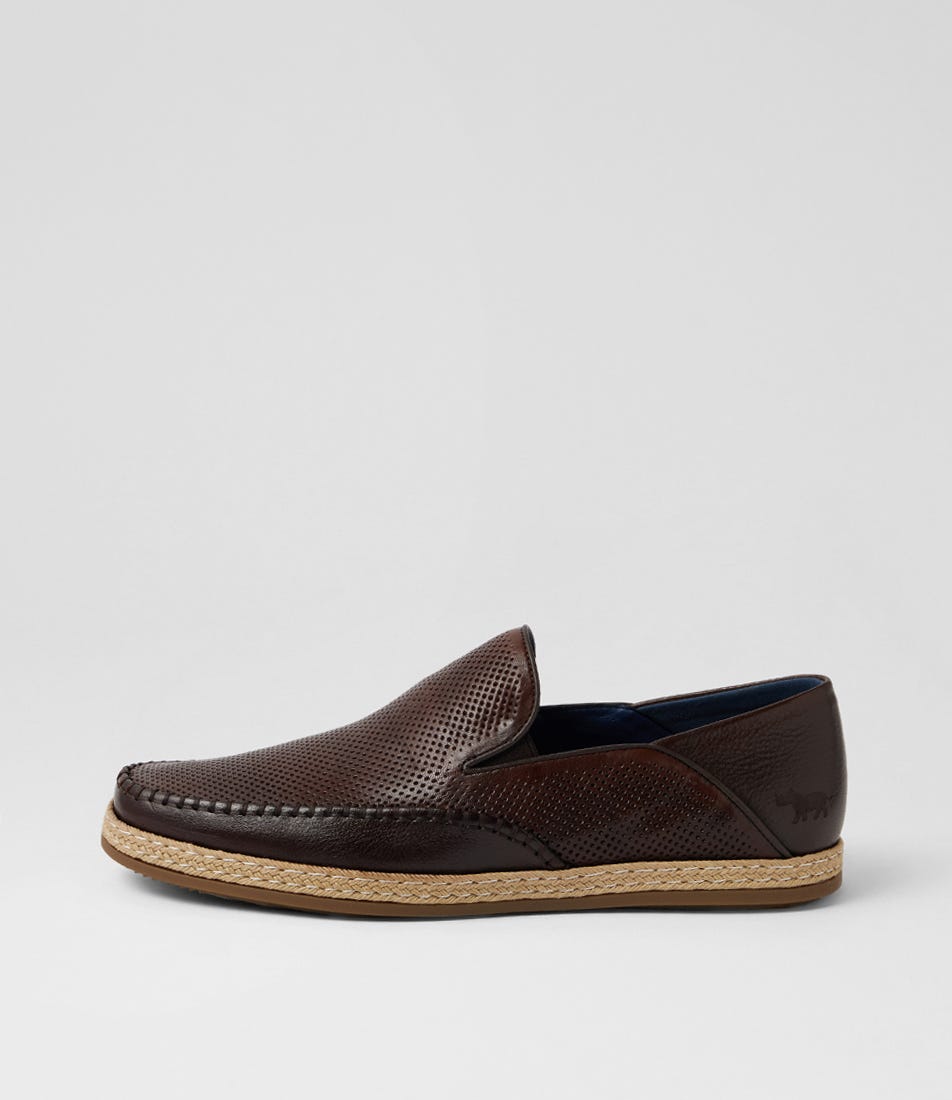 Catch Chocolate Leather Loafers