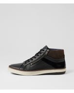 Willow Black Leather Sneakers