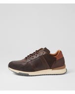 Wave Dark Brown Leather Sneakers