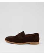 Larry Chocolate Suede Loafers