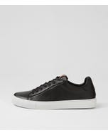 Slate Black Leather Sneakers
