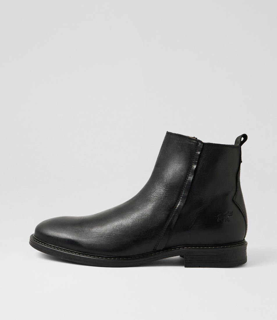 Bunbury Black Leather Chelsea Boots