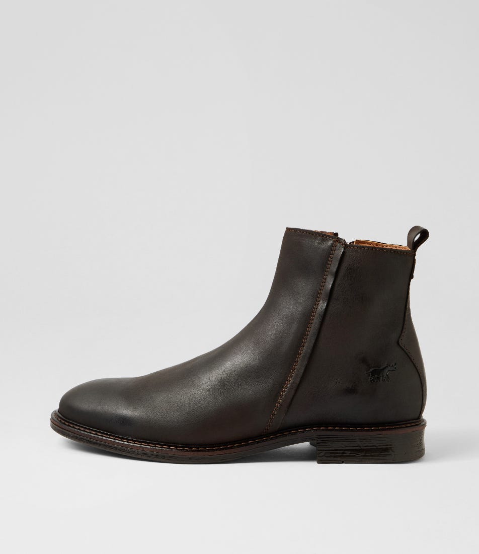 Bunbury Brown Leather Chelsea Boots