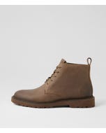 Evan Sandstone Leather Lace Up Boots