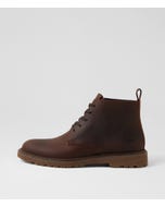 Evan Redwood Leather Lace Up Boots