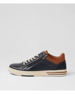 Mooks Blue Leather Sneakers