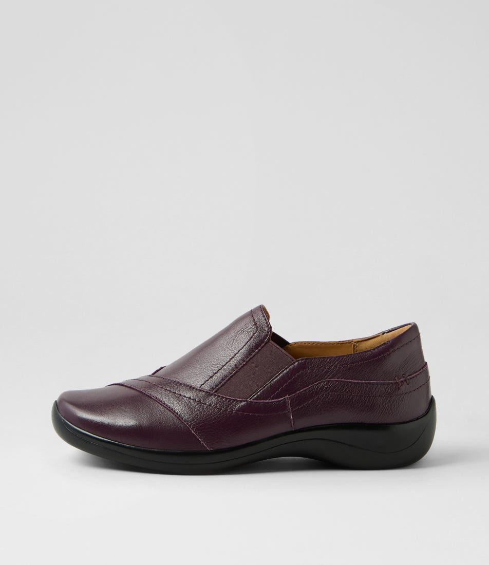 Java Xf New Purple Leather Flat Shoes by Ziera