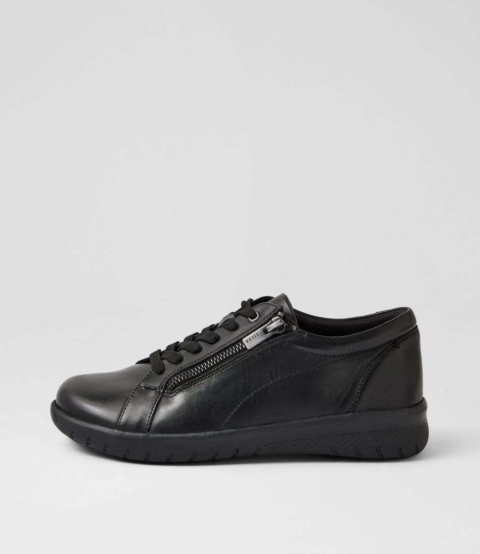 Solar Xf Black Leather Sneakers