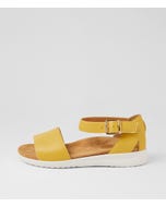 Beverly Xw Yellow White Leather Sandals