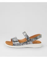 Benji Xw Pewter Fireworks Leather Sandals