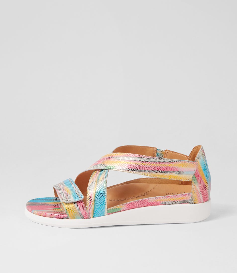 Issy W Multi Dot Leather Sandals by Ziera