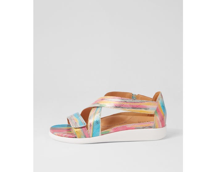 Issy Toes Issy W Multi Dot Leather Sandals by Ziera
