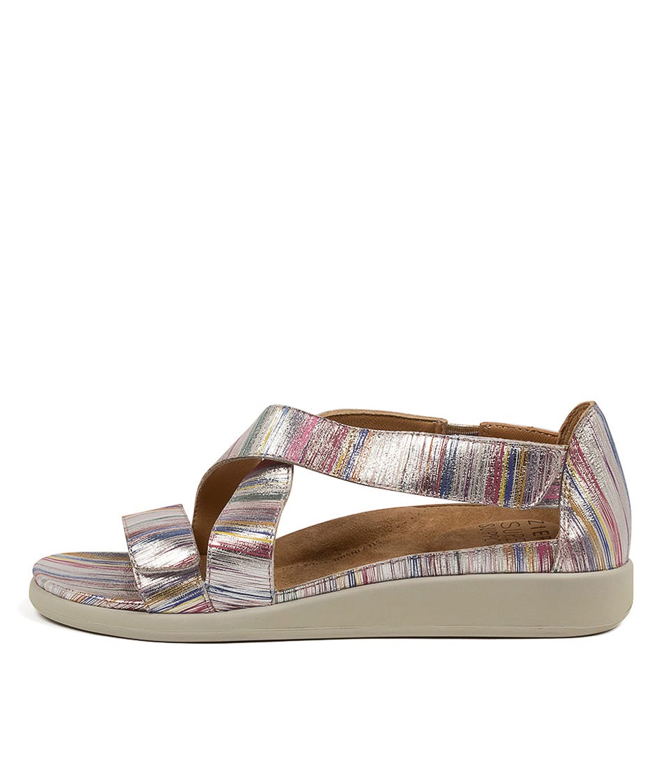 Issy W Silver Stripe Leat by Ziera