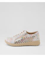 Shovo Xf Nude Floral Leather Sneakers