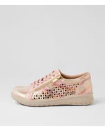 Shovo Xf Peach Multi Leather Sneakers