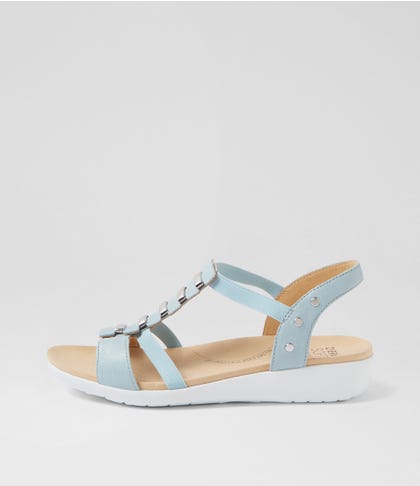 Ulover W Denim Leather Elastic Sandals