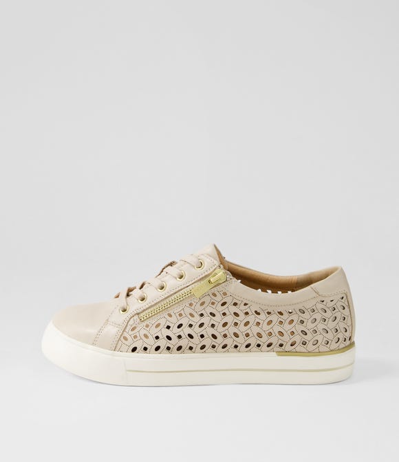 Ayleen W Almond Leather Sneakers