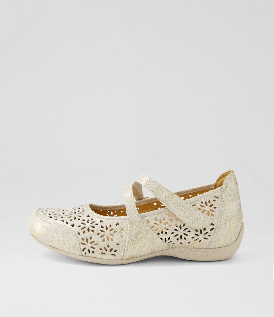 Xoddie W Ivory Lizard Leather Mary Janes