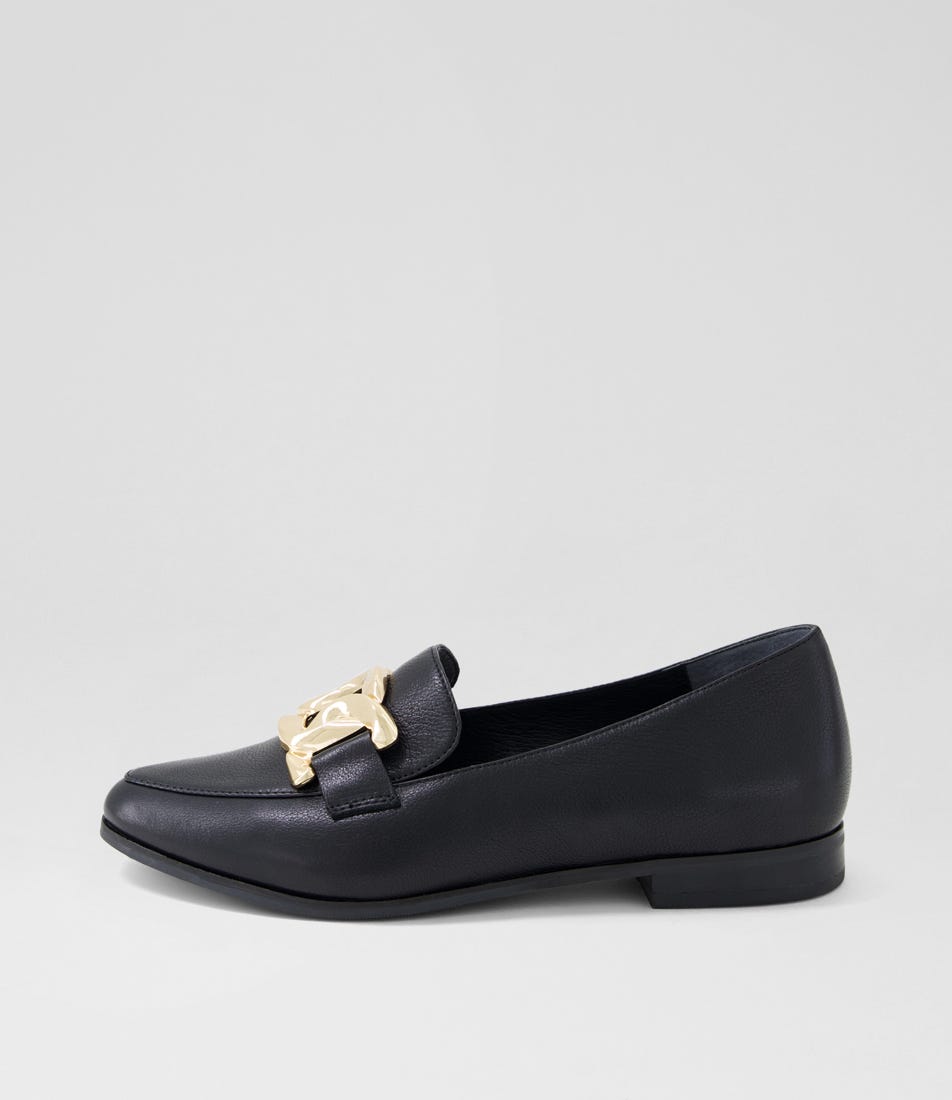 Oncho Xf Black Leather Loafers