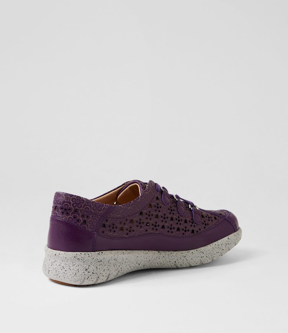 Sarmi Xf New Purple Leather Sneakers by Ziera