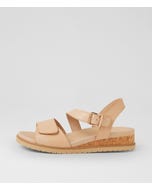 Vamsy W Camel Leather Sandals