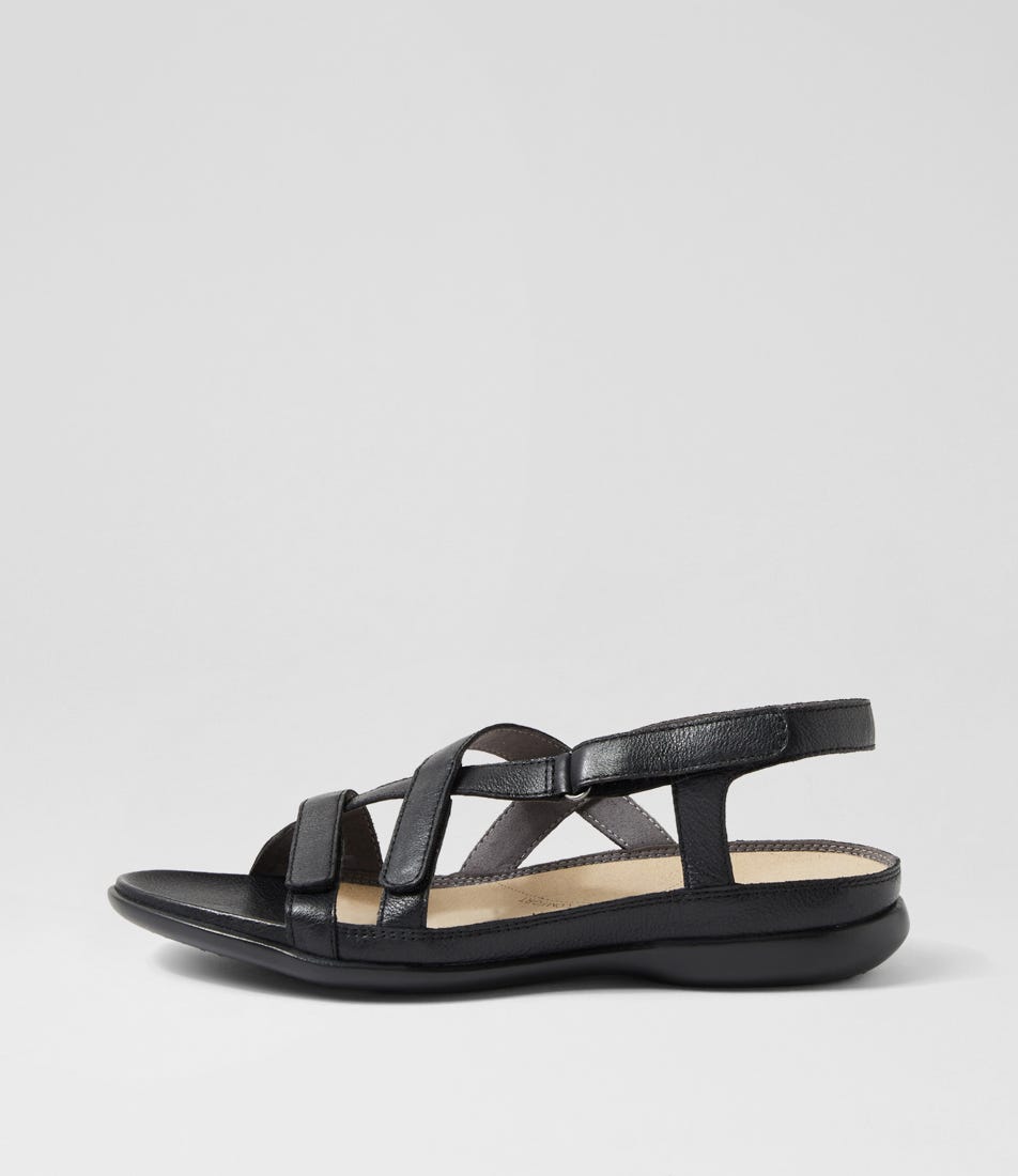 Brittoh W Black Leather Sandals