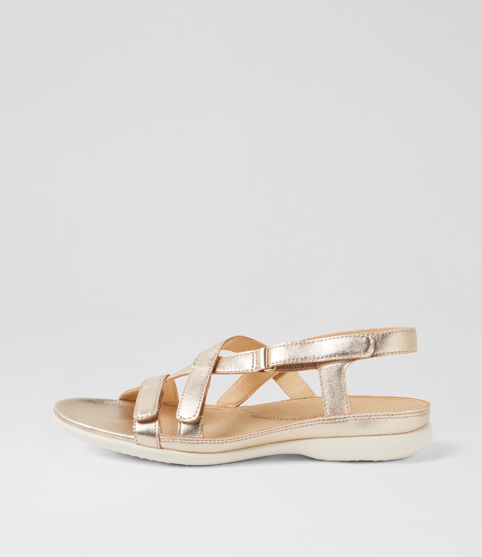 Brittoh W Pale Gold Leather Sandals