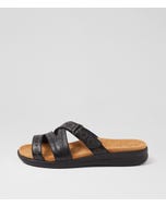 Bylia Xw Black Leather Slides