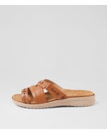 Bylia Xw Dark Tan Almond Leather Slides