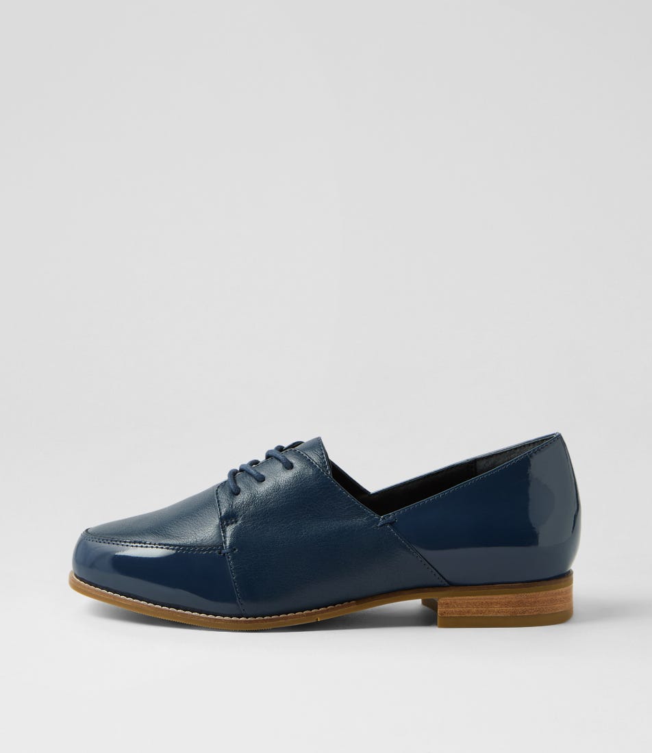 Telsea Xf Navy Patent Leather Flat Shoes