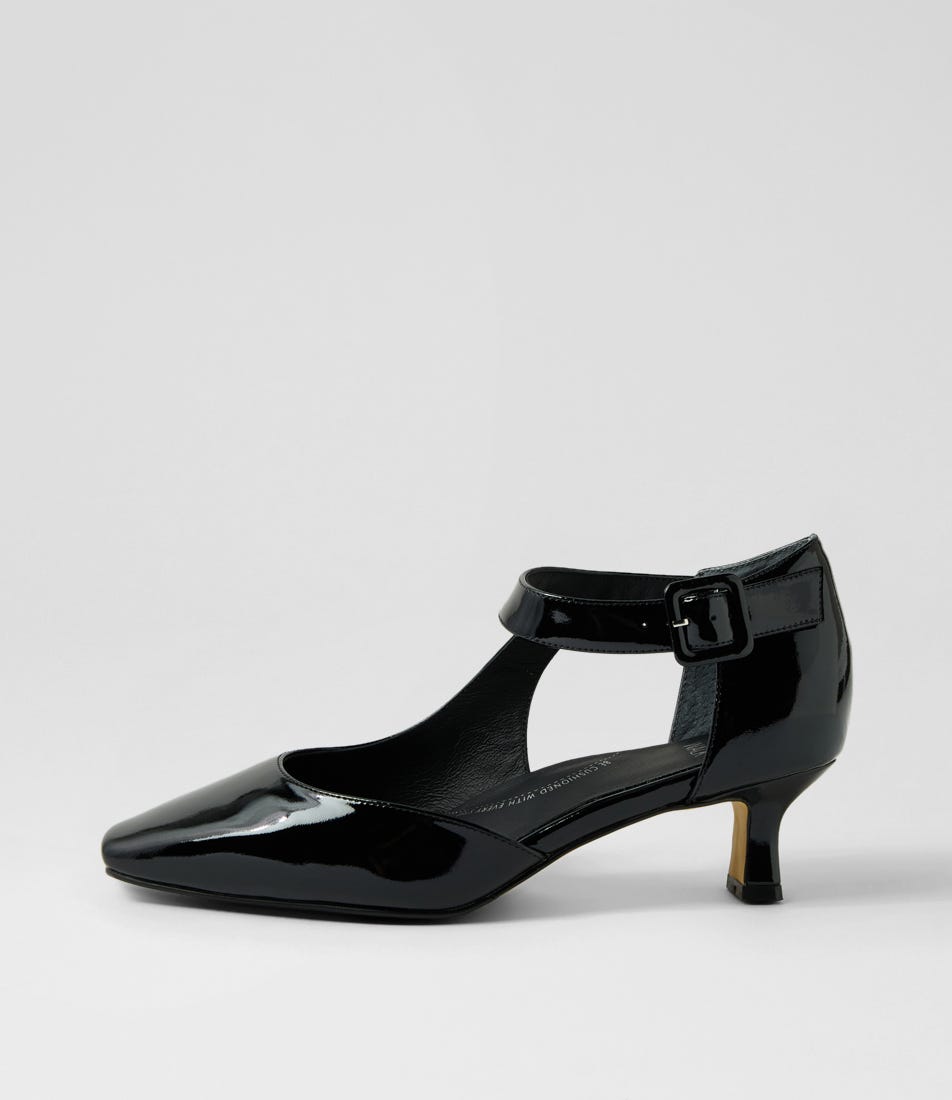 Okies Xw Black Patent Leather Heels