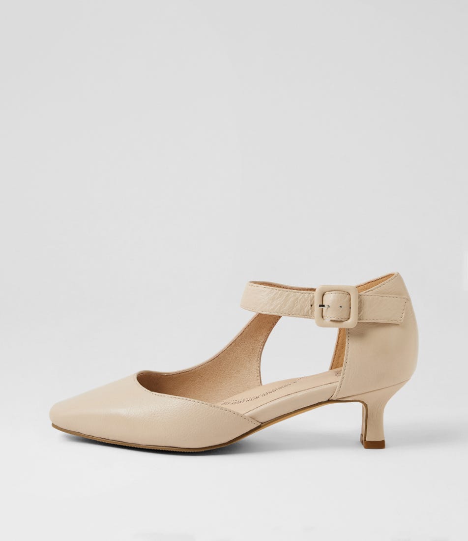 Okies Xw Milk Leather Heels