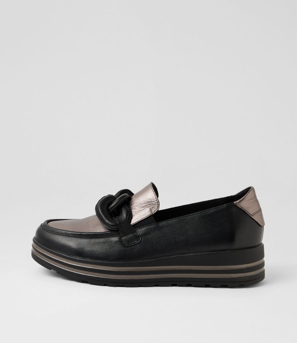 Vyrons Xf Black Pewter Leather Sneakers