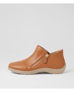 Wraye Xf Dark Tan Almond Leather Ankle Boots