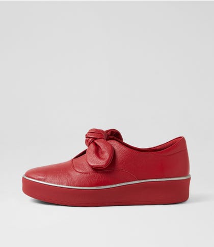 Zuzela W Dark Red Leather Sneakers