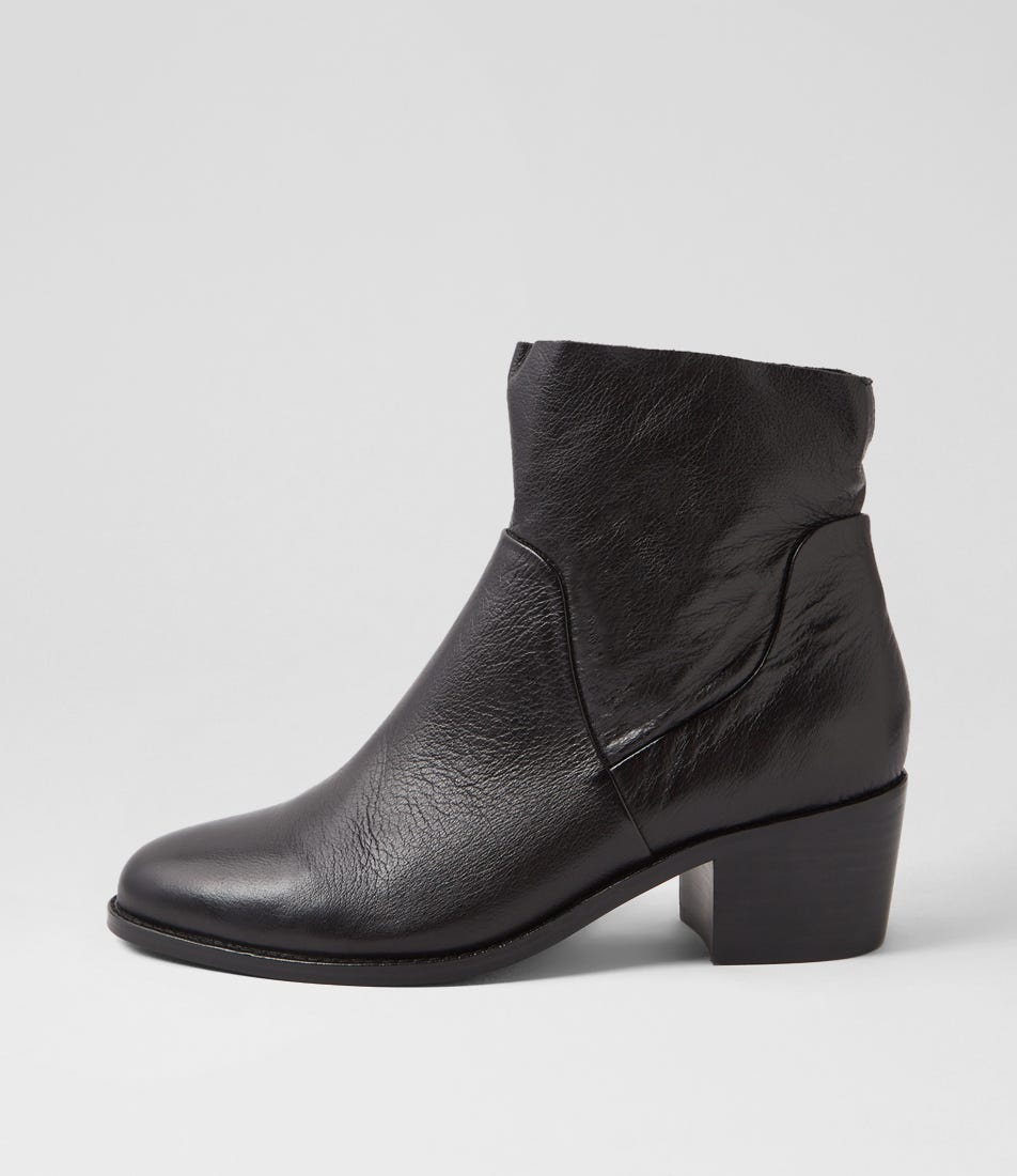Rochelle Xw Black Leather Ankle Boots