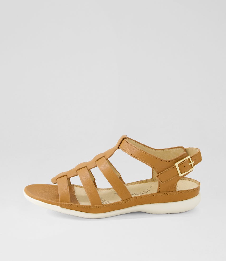 Batha W Dark Tan Leather Sandals