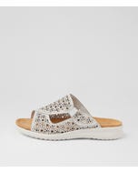 Binty Xw White Leather Sandals